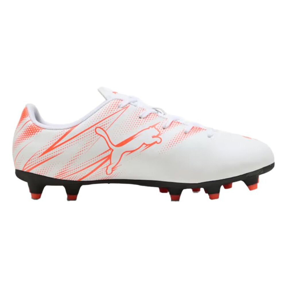 Puma Childrens/Kids Attacanto Graphic Print Soccer Cleats / White/Red